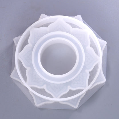 Rückansicht Silikonform Lotus Teelicht halter ca. zehn cm