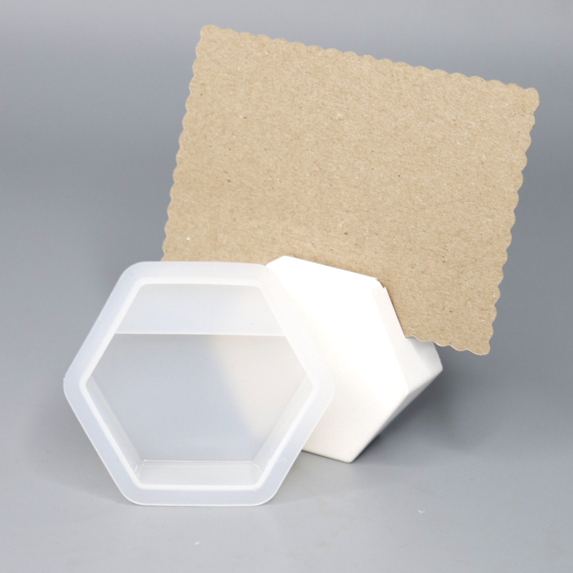 Silikonformen Hexagon Kartenhalter Platzhalter. Gießformen für Raysin