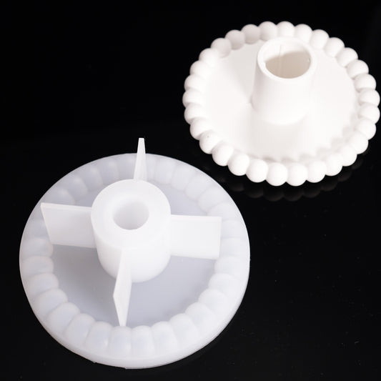 Silikonform Kerzenständer mit Bubbles Rand für Kerzen mit einem Durchmesser von 1,8 cm