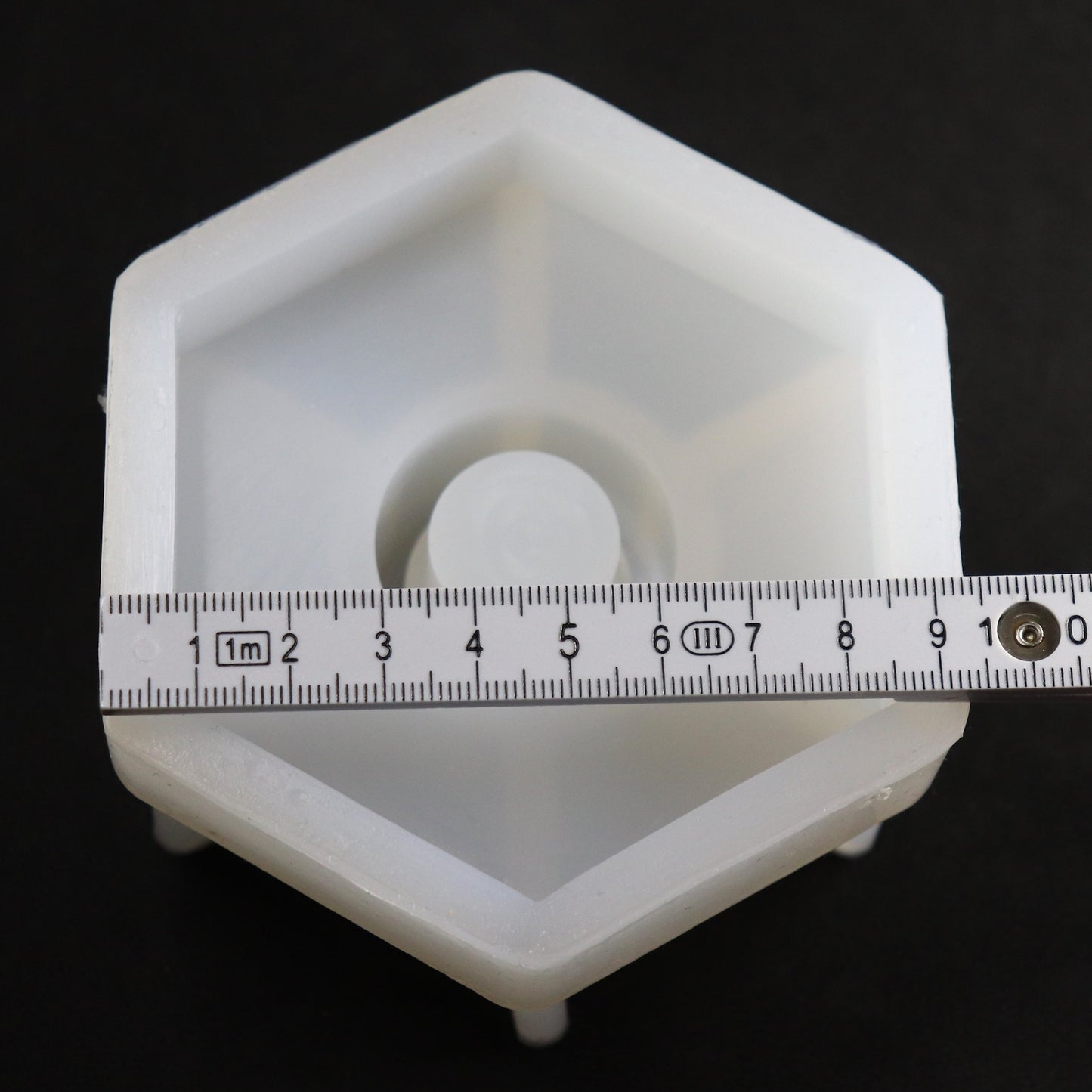 Hexagon Kerzenhalter Kerzenständer Silikonform für Raysin, Beton ca. 8 x 9 cm