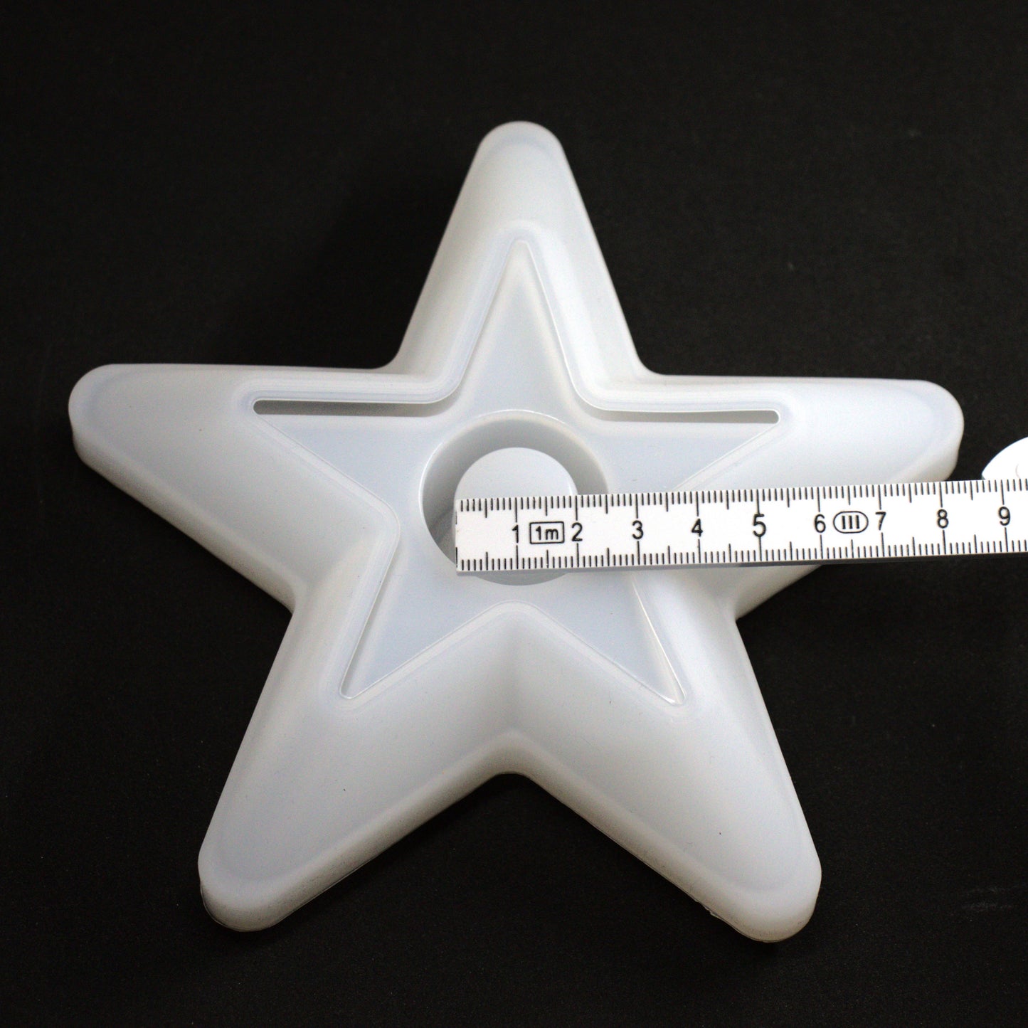 Silikonform Kerzenständer Stern Gießform Kerzenhalter für Raysin ca. 14 cm