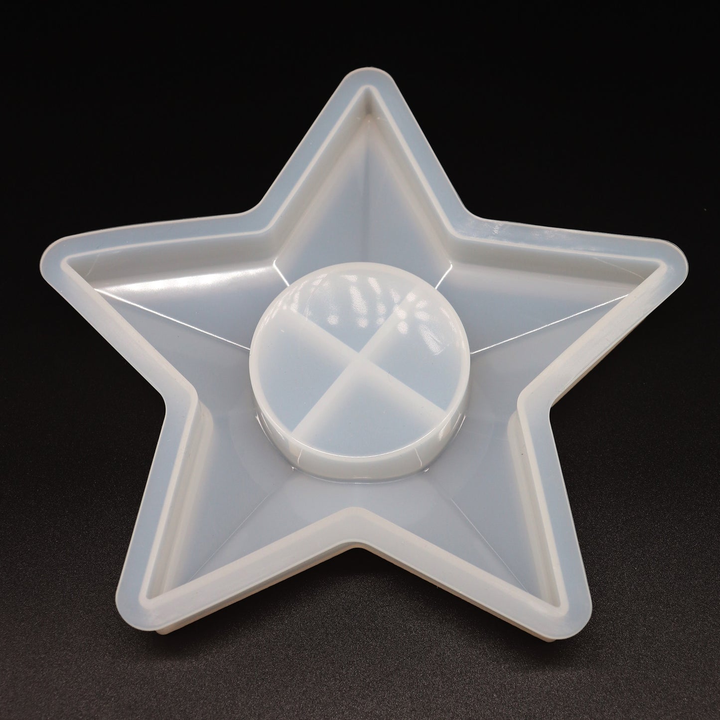 Silikonform Kerzenhalter Stern Gießform Kerzenteller für Raysin ca 18 cm