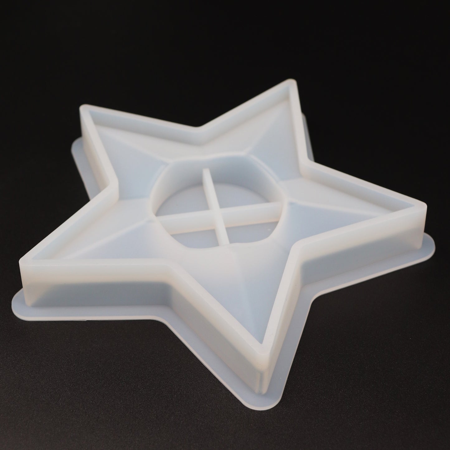 Silikonform Kerzenhalter Stern Gießform Kerzenteller für Raysin ca 18 cm
