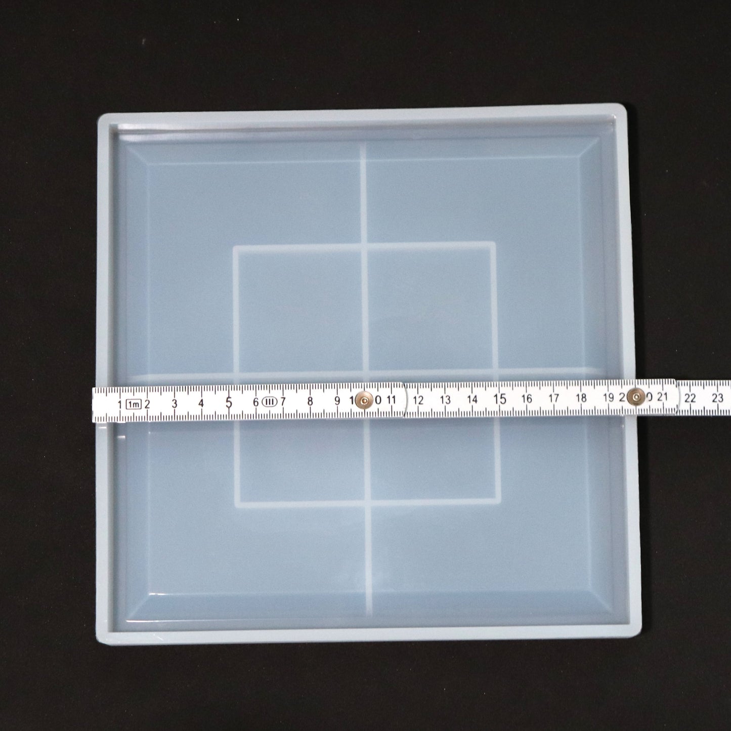 Silikonform Rechteckige Tablett, Untersetzer mit Rand Gießform Quadrat ca. 19 cm