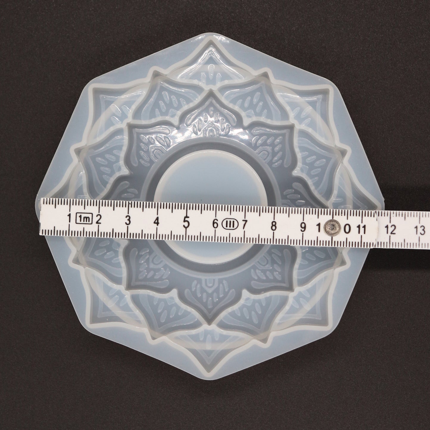 Teelichthalter Silikonform Lotus Gießform für Raysin, Beton ca. 11 cm