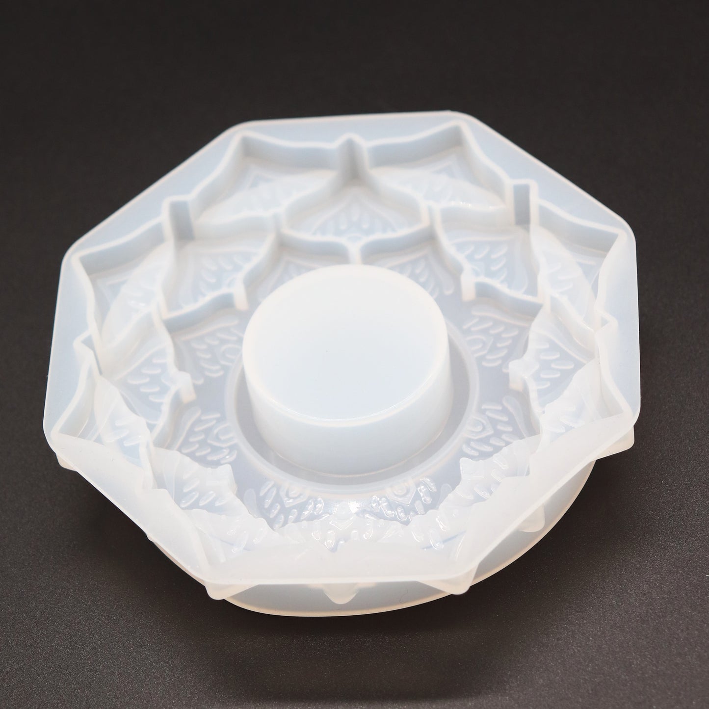 Teelichthalter Silikonform Lotus Gießform für Raysin, Beton ca. 11 cm