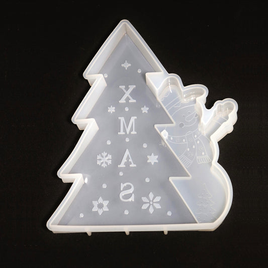 Silikonform XMAS Weihnachten Aufsteller Gießform für Epoxidharz ca. 18,5 cm