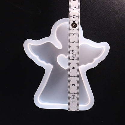 Silikonform Engel mit Herz Gießform Schutzengel Form für Gießpulver ca. 10 cm