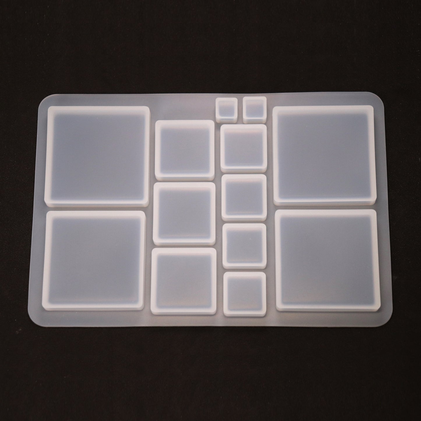 Silikonform Quadratisch Gießform Cabochons für Resin, Raysin ca. 1 bis 5 cm
