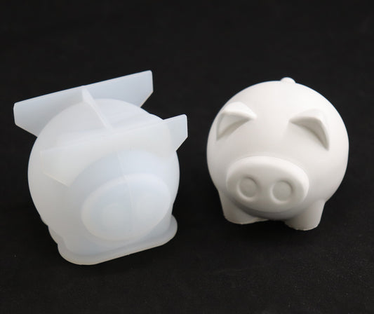 Silikonform Schwein für Raysin oder Epoxidharz Glücksbringer Neujahr