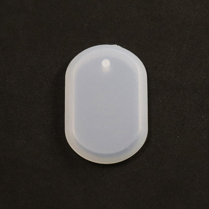 Ovale Silikon Schmuck Anhänger abgerundete Gießform, Raysin, Epoxidharz ca. 5 cm