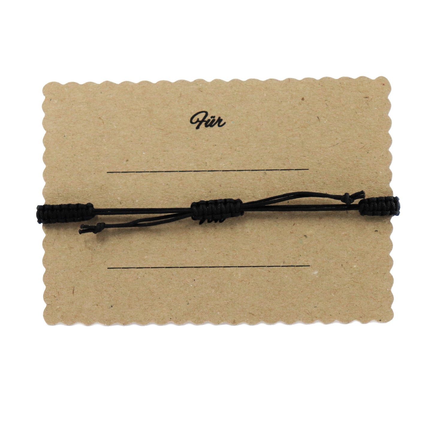 boasicea Edelstahl Schutzengel Makramee Armband Silber, bis 27 cm - Schwarz