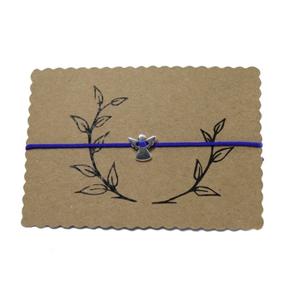 Engel Gluecksarmband Makramee Armband Royalblau