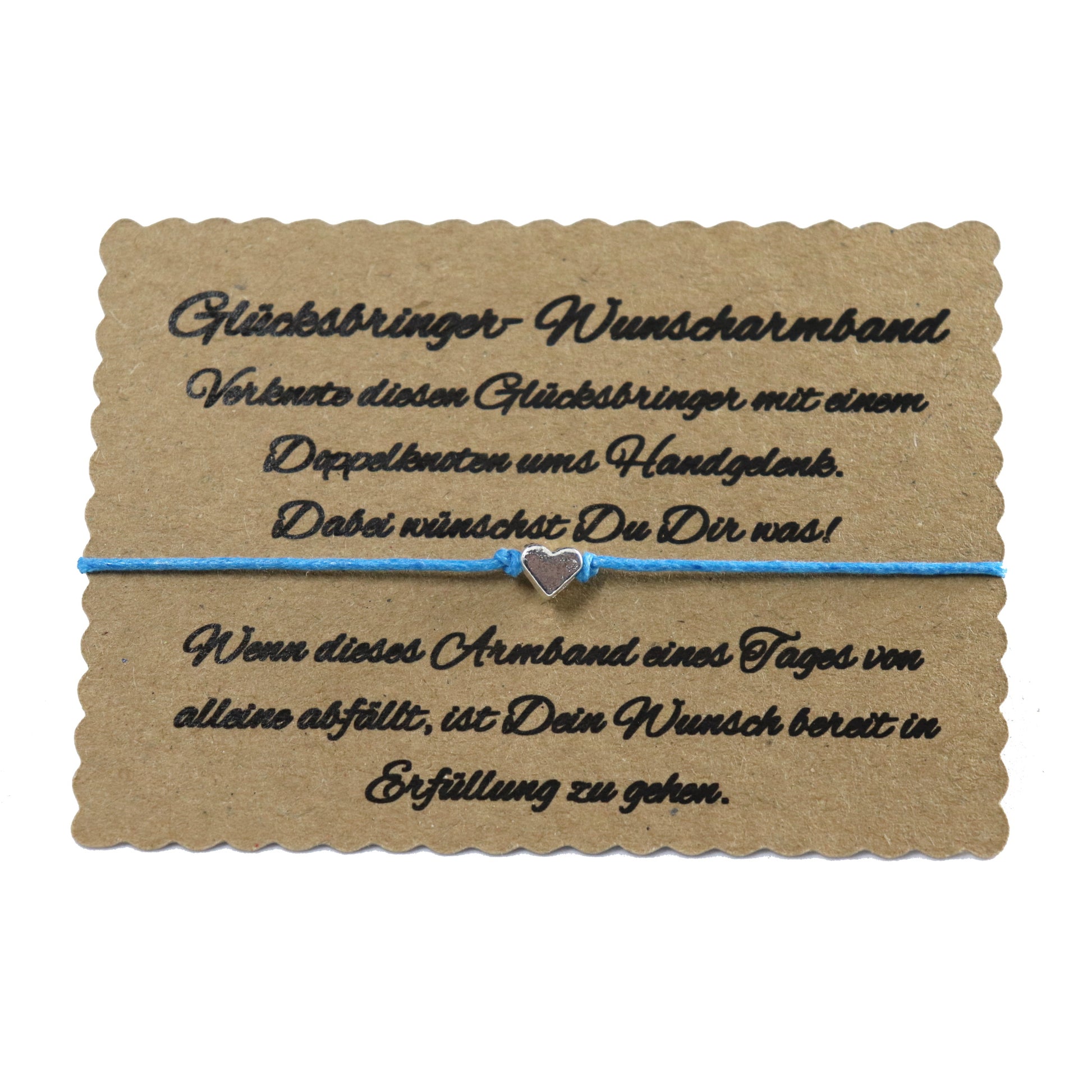 Wunscharmband mit Herz in blau